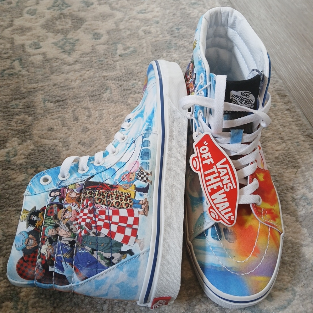 Vans One Piece Shoes Womens 7.5 Mens 6 SK8-High Tops Skate Sneakers Punk Hazard